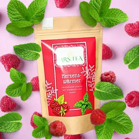 Himbeere Minze Herzenswärmer Tee