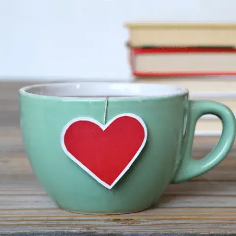Herz Tasse Grüntee