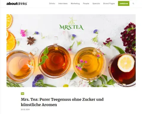 Bericht About Drinks Mrs. Tea Teegenuss ohne Zucker loser Tee