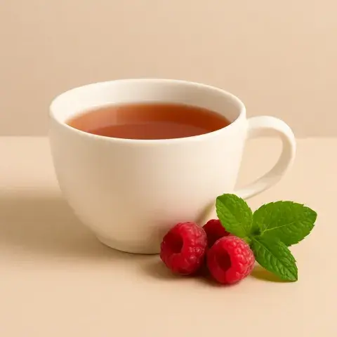 Herzenswärmer Tee Himbeer Minze Rooibos