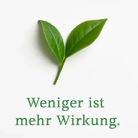 Teeblätter. Weniger ist mehr Wirkung.