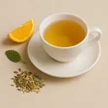 Abensymphonie Tasse Fenchel Anis Kümmel Melisse Orange Kräutertee