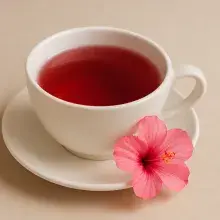 Daydream Hibiskusblüten Tee  Mrs. Tea weiße porzellantasse