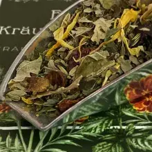 Evas Kräuterparadies Schaufel Kräutertee mit Ringelblumen Spitzwegerich Pfefferminze